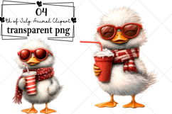 Watercolor 4th of July Animal Clipart Watercolor PNG Product Image 1