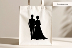 Bride And Groom Silhouette SVG Product Image 4