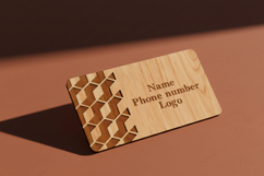 Business card with engraving. Plywood business card. Product Image 6