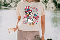 Patriotic Eagle, 4th of July Duck PNG T-Shirt|4th of July PN Product Image 11