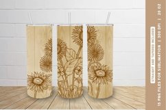 Sunflower Tumbler Wrap, Sunflower Skinny Tumbler Sublimation