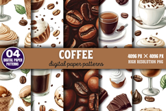 Coffee Digital Background Paper PNG Product Image 1