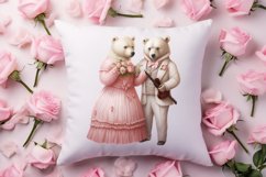 Valentines Day Bear Sublimation Clipart, Valentines Day PNG Product Image 4