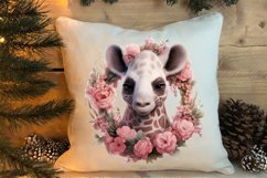 Cute Pink Christmas Animals Clipart Sublimation Product Image 4