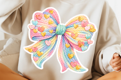 Faux Yarn Easter Bow PNG, Latch Hook Easter Bow PNG, Bow PNG Product Image 7