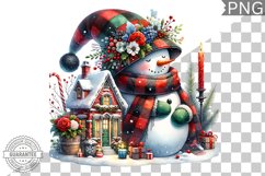 Christmas Snowman Sublimation - Clipart PNG Bundle Product Image 5