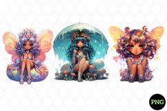 Glitter Mushroom Fairy Sublimation Clipart Product Image 1