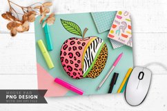Funky Apple Design Mouse Pad PNG Design Product Image 1