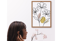 Minimal Line Art Floral Embroidery Design Product Image 3