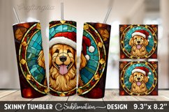 Stained Glass Christmas Dog Wrap - Stained Glass Tumbler Product Image 5