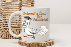 School's Out For Summer PNG, Funny Goose Graduation Design Product Image 3