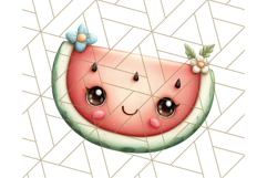 Fruit Doodles Clipart, Cute Cartoon Fruit PNG, Kawaii Food Product Image 4