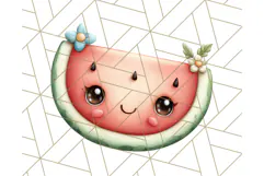 Fruit Doodles Clipart, Cute Cartoon Fruit PNG, Kawaii Food Product Image 4