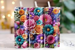 Flowers Tumbler Wrap | Sublimation | Tumblers Product Image 1