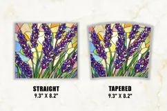 Stained Glass Lavender Flower Tumbler Wrap | 20 oz tumbler Product Image 2