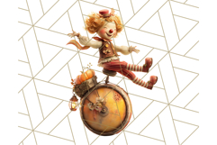 Autumn Circus Performers Clipart Vintage Characters PNG Product Image 4
