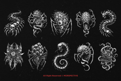 10 Bundle Dark Art Parasite Death Plague Infection Monster Product Image 6