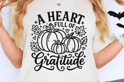 A Heart Full Of Gratitude Svg, Christian Thanksgiving Svg. Product Image 5