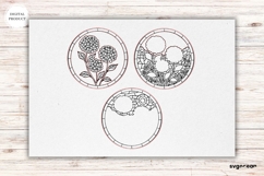 Flowers Stained Glass Door Sign | Door Hanger | SVG Product Image 3