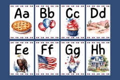 4th of July American Alphabet Cards for Kids Patriotic PNG Product Image 4