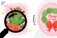 Western Winter Clipart Christmas Stamps PNG Cowboy Christmas Product Image 3