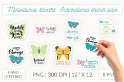 Motivational stickers. Inspirational butterfly stickers Product Image 1