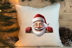 Christmas Santa Claus Peeking Clipart PNG Product Image 4