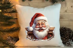 Christmas Santa Claus Peeking Clipart PNG Product Image 4