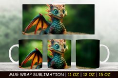 Green Dragon Mug Wrap, 11 oz | 12 oz | 15 oz Product Image 1