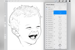 130 Procreate Toddler Boy Head Stamp Brushes Product Image 5