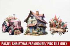 Pastel Christmas Farmhouse Clipart Product Image 1