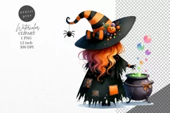 Halloween clipart, Witch clipart, Autumn clipart Product Image 1