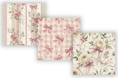 Pink Coquette Digital Paper Pack, Feminine Floral Product Image 4