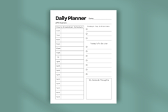 Simple Minimal Daily Planner Template Editable Canva Layout Product Image 4