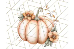 Fall Pumpkin Clipart PNG, Autumn Pumpkins, Jewel Tones Png Product Image 4