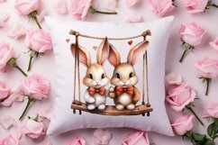 Valentine Animal On Swings Clipart, Valentine Animal Clipart Product Image 4