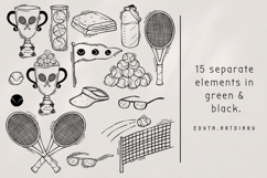 Tennis line art bundle EPS|PNG|SVG|JPG| sporty line designs Product Image 4