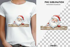 Christmas peeking character png design for T-shirts Product Image 4