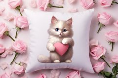 Valentine Cat Peeking Around Clipart Product Image 4