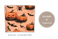 Cute Halloween Tumbler, Fall Pumpkins Tumbler Sublimation Product Image 4