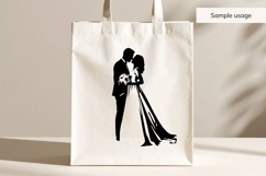 Bride And Groom Kissing SVG Product Image 4