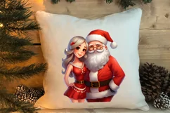 Mr And Mrs Santa Claus Clipart Sublimation, Christmas PNG Product Image 4