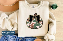 Camo Pumpkin Glitter Png sublimation design Product Image 4
