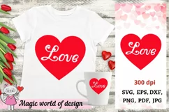 Valentine's Day Red Heart svg, Cut File for Cricut Product Image 1