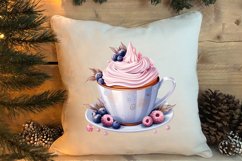 Pastel Christmas Coffee Cup Sublimation, Christmas Clipart Product Image 4