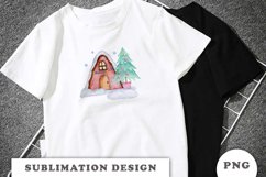 Watercolor Christmas house Sublimation design Product Image 4