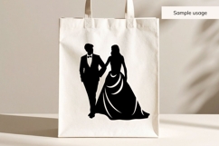 Wedding Couple Silhouette SVG Product Image 4