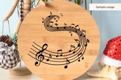 Hand Drawn Swirling Music Notes SVG Product Image 4