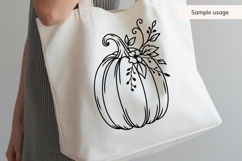Hand Drawn Floral Pumpkin SVG Product Image 4