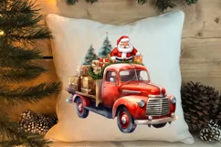 Christmas Truck Sublimation Clipart, Christmas Truck Clipart Product Image 4